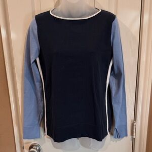 WORTH Two Tone Blue and White Lightweight Sweater. Sz Small